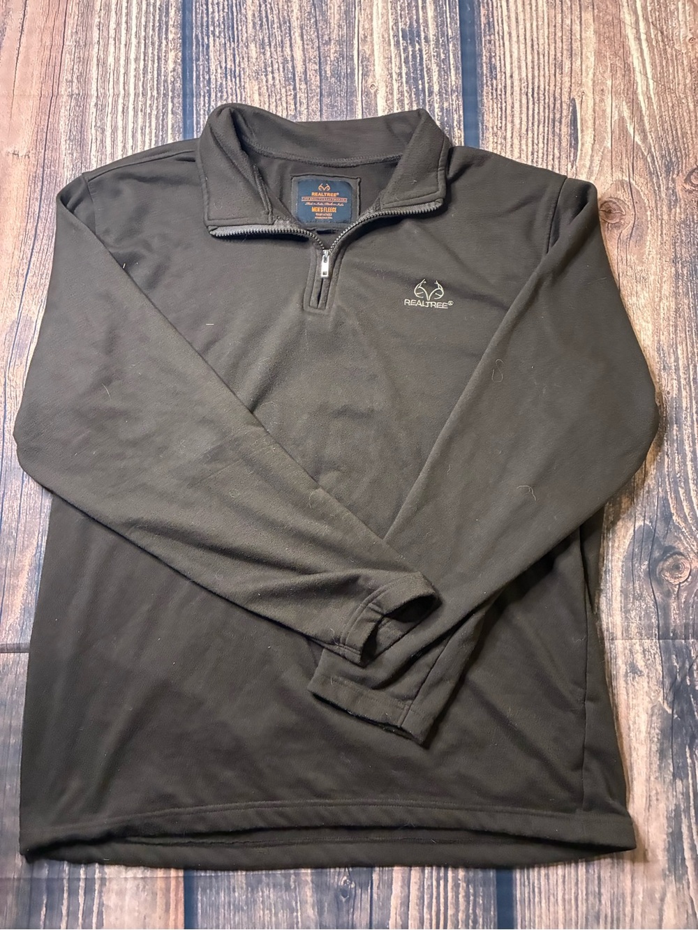 Realtree Men's Black Half-Zip Performance Sweater